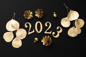 carta festiva di capodanno 2023 foto