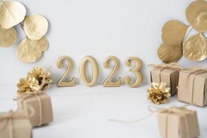 carta festiva di capodanno 2023 foto