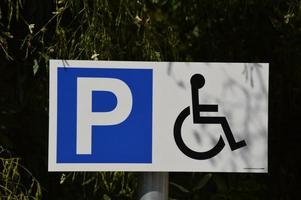 Disabilitato parcheggio cartello a partire dal Francia foto