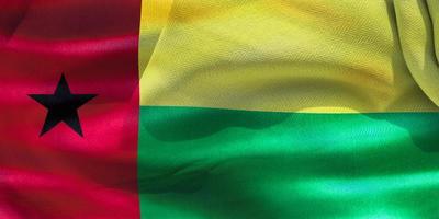 bandiera della guinea-bissau - bandiera in tessuto sventolante realistica foto