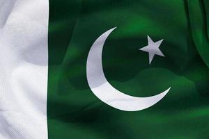 3d-illustrazione di una bandiera del pakistan - bandiera sventolante realistica del tessuto foto