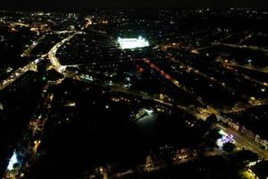 bellissimo aereo Visualizza di seppellire parco luton Inghilterra UK a notte foto