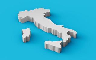 Italia 3d carta geografica geografia cartografia e topologia mare blu superficie 3d illustrazione foto