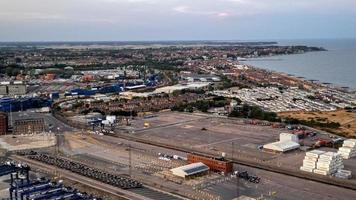 felixstowe bacino silenzioso durante il sciopero foto