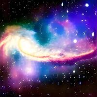 colorato nebulosa e Aperto grappolo di stelle nel il universo. foto