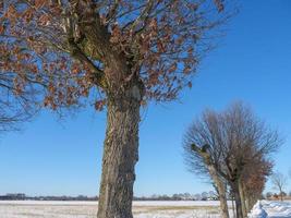 inverno tempo nel un' Tedesco villaggio foto