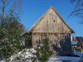 inverno tempo nel un' Tedesco villaggio foto