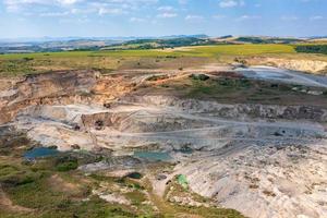 aereo fuco Visualizza volo al di sopra di un' cava. estrazione industria. foto