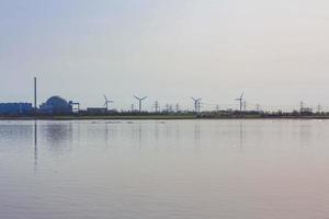 atomico nucleare energia stazione Wadden mare maree costa paesaggio Germania. foto