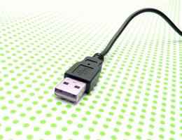 USB cavo su tratteggiata sfondo foto