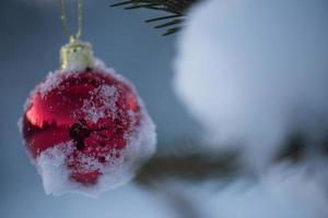 Natale palle su albero foto