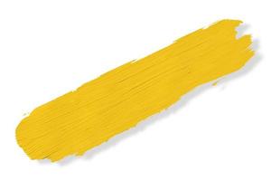 giallo spazzola e ombra isolato su un' bianca sfondo foto