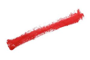 pennello rosso isolato su sfondo bianco foto