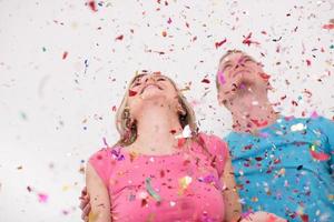 romantico coppia festeggiare foto