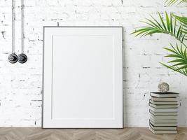 mockup immagine vuota per un soggiorno foto