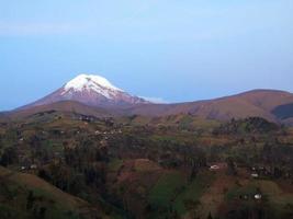 mt. chimborazo dopo tramonto visto a partire dal garanzia foto