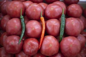 peperoni e pomodori. salutare cibo foto