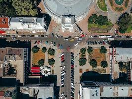 foto di un' grande città a partire dal un' a volo d'uccello Visualizza.