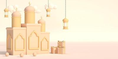 3d Ramadan islamico elemento foto