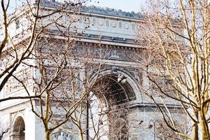Visualizza di trionfale arco nel Parigi foto