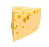 triangolare fetta di giallo semiduro svizzero formaggio foto