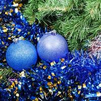 blu viola Natale palline, orpelli, natale albero 6 foto