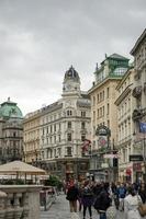 vienna, Austria, 2014. occupato shopping la zona in giro spiegelgasse nel vienna foto