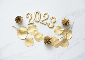 carta festiva di capodanno 2023 foto