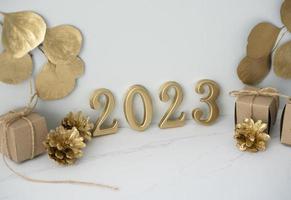 carta festiva di capodanno 2023 foto