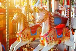 Vintage ▾ giostra volante cavallo giostra nel divertimento Holliday parco foto