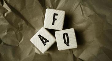 parole con faq business concept idea foto