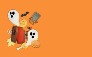 3d illustrazione di contento Halloween foto