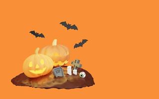 3d illustrazione di contento Halloween foto