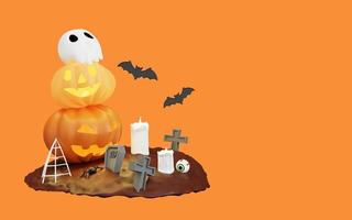 3d illustrazione di contento Halloween foto