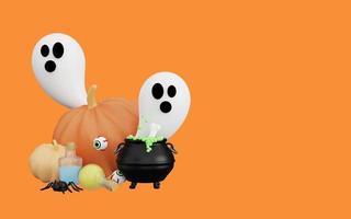 3d illustrazione di contento Halloween foto