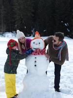 inverno famiglia divertimento foto