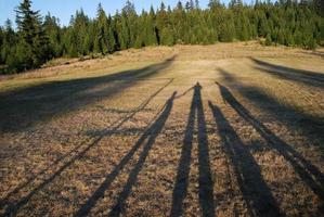 silhouette di un' famiglia foto