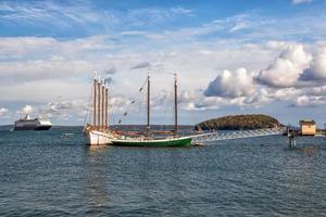 Barche a francese baia nel Maine foto