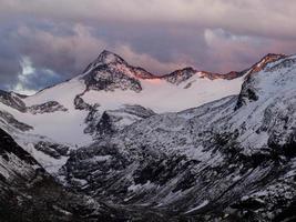 picco di geiger a tramonto, hohe tauro nazionale parco, Austria foto