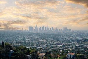 los angeles centro orizzonte epico cielo foto