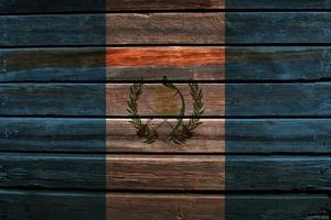 3d bandiera di Guatemala su legna foto