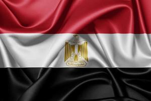 Egitto 3d agitando bandiera avvicinamento seta struttura Immagine illustrazione sfondo foto
