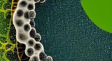 coronavirus 2019-ncov romanzo coronavirus concetto. microscopio virus vicino su. resa. foto