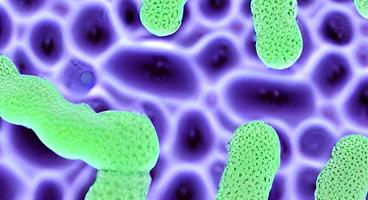 avvicinamento di virus cellule o batteri su leggero sfondo foto