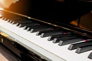 strumento musicale di sfondo della tastiera del pianoforte foto