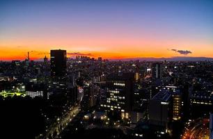vista notturna di tokyo foto