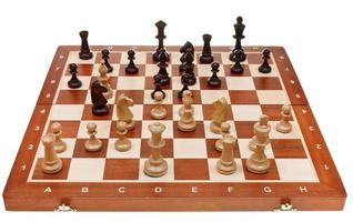 scacchi gioco su scacchiera foto