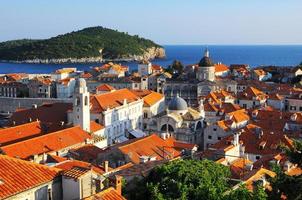 panorama di dubrovnik dalle mura della città, croazia foto