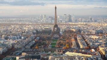Parigi città con eiffel Torre, campione de Marte foto