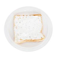 Sandwich a partire dal crostini e morbido formaggio con erbe aromatiche foto